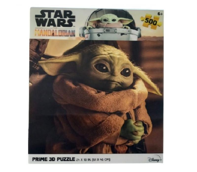 Csillagok háborúja - Star Wars The Mandalorian Yoda 3D puzzle, 500 darabos