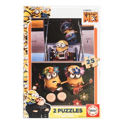 Educa Gru 3 fa puzzle, 2x25 darabos