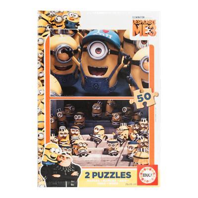 Educa Gru 3 fa puzzle, 2x50 darabos